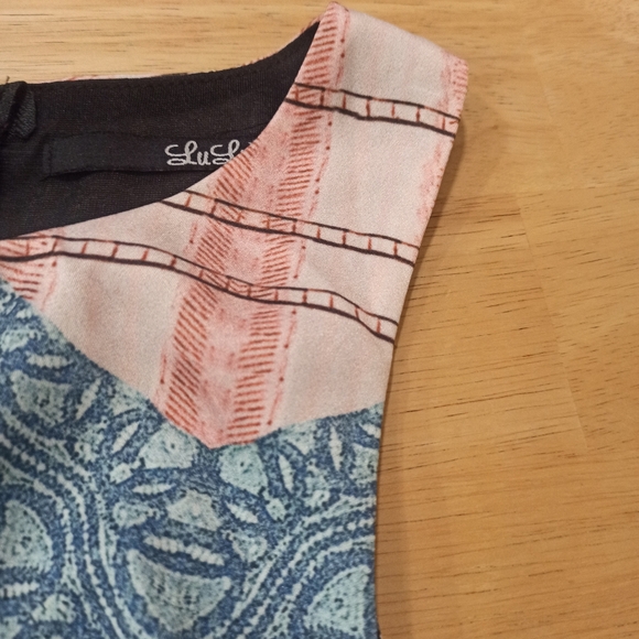 Lulu’s Rococo Supernova Fuchsia Mirror Print Dress Sz S  Small Kaleidoscope - Picture 3 of 16